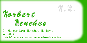 norbert menches business card